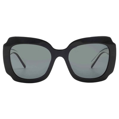 Pre-owned Prada Pr 16ys Women's Butterfly Sunglasses - Black In Gray