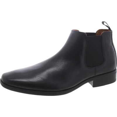 Мужские черные кожаные ботинки Челси Florsheim 9 Medium (D) BHFO 9447