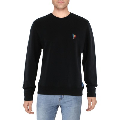 Мужская черная хлопчатобумажная толстовка с круглым вырезом Paul Smith Loungewear S BHFO 0286