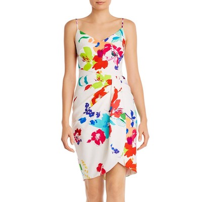 

Короткое коктейльное платье-футляр Black Halo Womens Sadora с цветочным принтом BHFO 1008, Floral zest