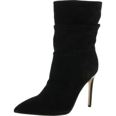 Женские ботинки Nine West JENN из черной замши до середины икры Boots 9 Medium (B,M) BHFO 8377