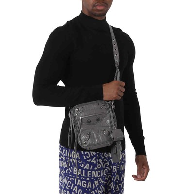 Pre-owned Balenciaga Le Cagole Men Crossbody Bag In Dark Grey 719065 210kr 1404 In Gray