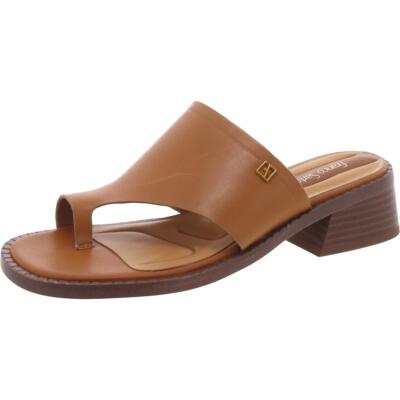 Franco Sarto Womens Sia Leather Toe Loop Slip-On Slide Sandals Shoes BHFO 4032