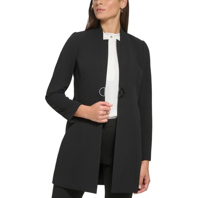 Женский черный блейзер DKNY Petites на одной пуговице 16Р BHFO 4874