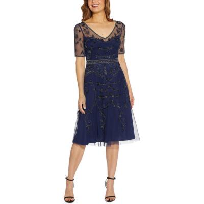

Женское украшенное коктейльное и вечернее платье Adrianna Papell BHFO 6253, Light navy