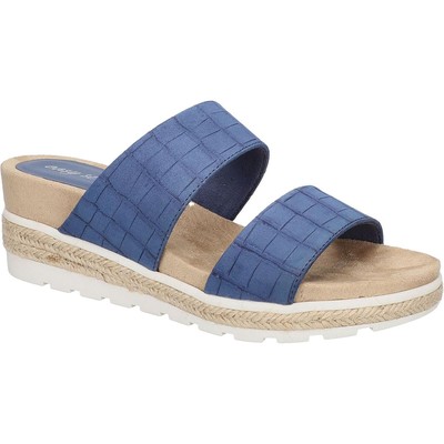 

Женские темно-синие туфли на танкетке Easy Street Maryann 10, средний (B,M) BHFO 4332, Denim croco/groe