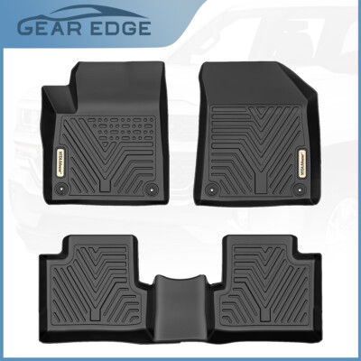 3D Floor Mats for 2015-2023 Jeep Cherokee Rubber All Weather Waterproof Liners