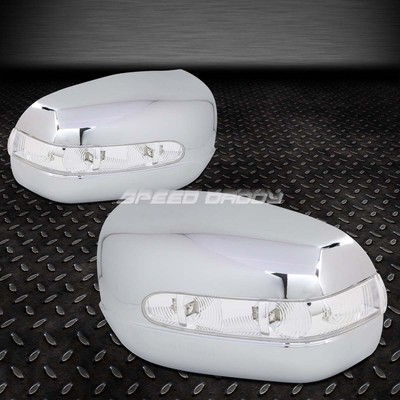 ДЛЯ MERCEDES 00-02 W210 E-CLASS ХРОМИРОВАННАЯ КРЫШКА БОКОВОГО ЗЕРКАЛА ЗАДНЕГО ВИДА + СВЕТОДИОДНЫЙ УКАЗАТЕЛЬ ПОВОРОТА