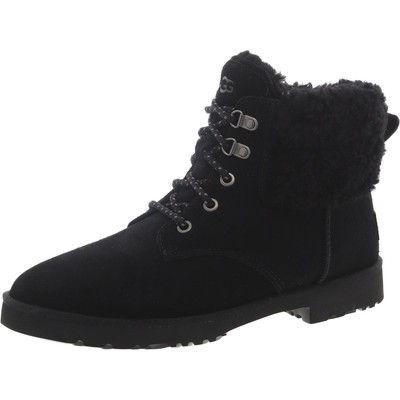 Женские зимние ботинки Ugg Romely Heritage на шнуровке черного цвета 8 Medium (B,M) 5958