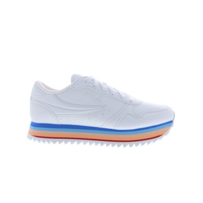 Fila Orbit Stripe 5RM01770-199 Womens White rainbow Lifestyle Sneakers Shoes 9