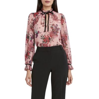 

Женская блузка свободного кроя с завязками и длинными рукавами BCBG Max Azria, Apricot blush