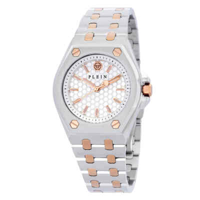 Pre-owned Philipp Plein Extreme Lady Quartz Silver Dial Two-tone Watch Pwjaa0622
