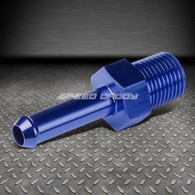 ПЕРЕХОДНИК ДЛЯ НИППЕЛЯ С ПРЯМЫМ СОЕДИНЕНИЕМ 1/8 NPT С ОТВЕРСТИЕМ ДЛЯ ШЛАНГА 1/4 СИНЕГО ЦВЕТА С АЛЮМИНИЕВОЙ ОТДЕЛКОЙ