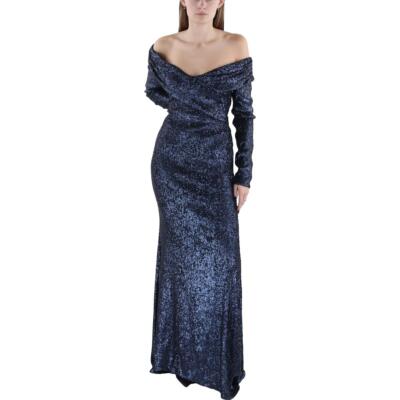 Женское вечернее платье Donna Karan с открытыми плечами, расшитое блестками, BHFO 1709