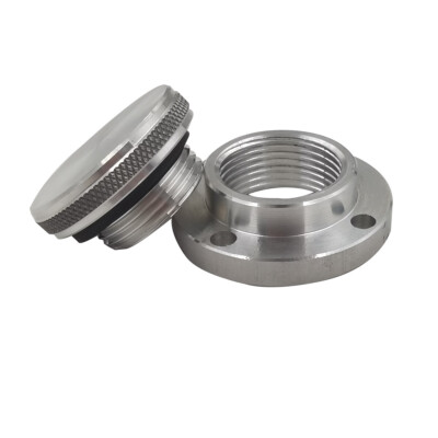 Aluminum Bolt on Fill Valve Bung with Oil Cap For Chevy Ford Mopar SBC BBC Bolt