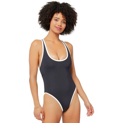 

Классический цельный купальник L Space Ebony — женский черный/кремовый, Black/cream