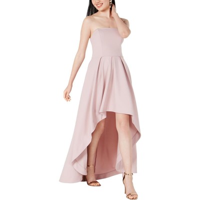Speechless Womens Pink Crepe Strapless Evening Dress Gown Juniors 22 BHFO 3213