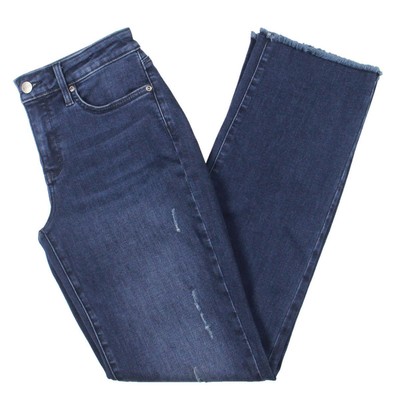 

Женские синие джинсовые прямые джинсы со средней посадкой NYDJ  BHFO 3469, Grant, MHYT8278