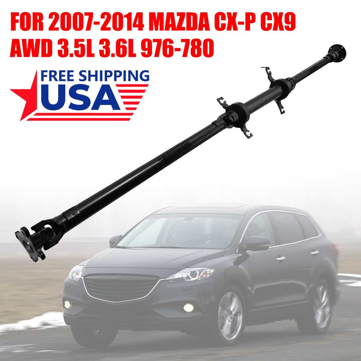 Rear Drive Shaft Assembly Driveshaft Fit 07-14 Mazda CX-P CX9 3.5L