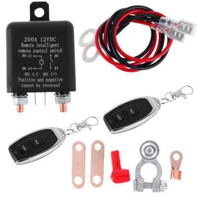 Car Battery Disconnect Cut Off Isolator Master Switch W/Wireless Remote Control-