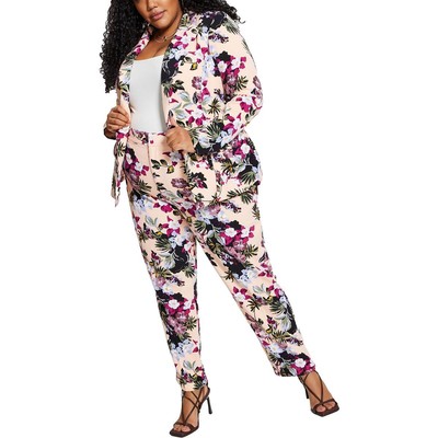 Женский оранжевый модный блейзер на одной пуговице Nina Parker Plus 0X BHFO 7090