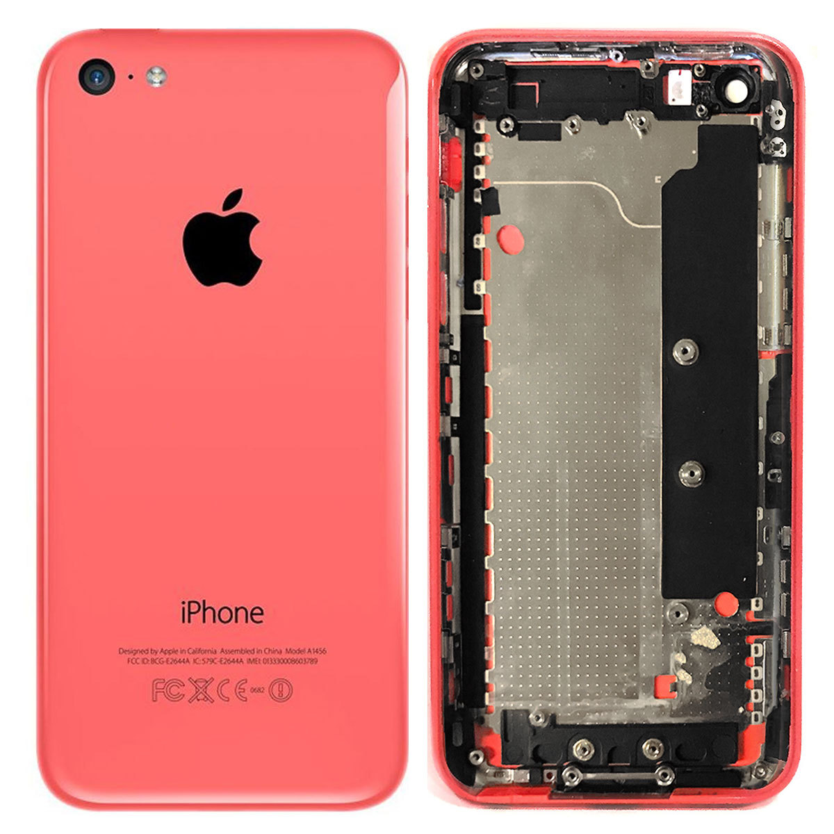 100% Original Apple iPhone 5C Pink Back Cover Mid Frame