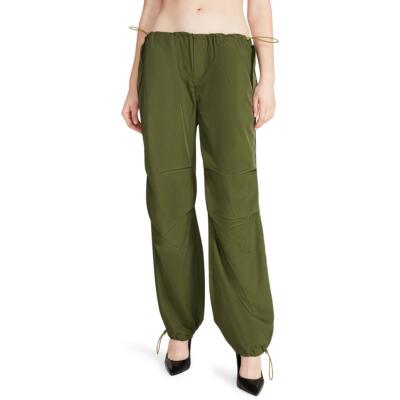 

Steve Madden Женские легкие широкие брюки с кулиской по краю BHFO 4810, Olive, BN103574