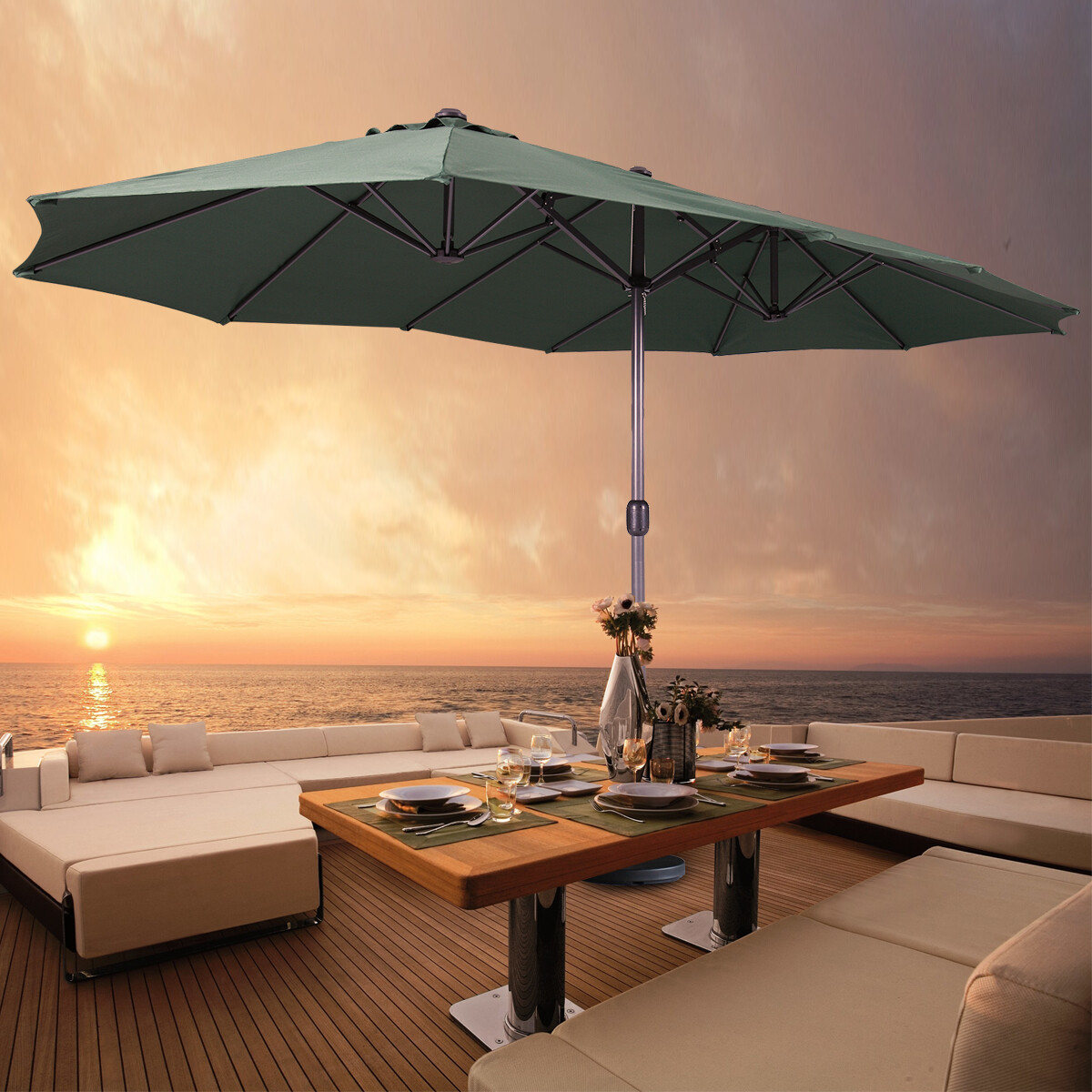 7 Ft Sun Shade Patio Umbrella Outdoor Parasol Market Garden Beach Deck Upf 25