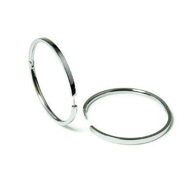 BOCCIA Damenschmuck, Scharniercreole,  Reintitan, Poliert, 0508-03