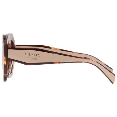 Pre-owned Prada Brown Gradient Butterfly Ladies Sunglasses Pr 16ysf 01r0a6 54