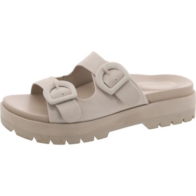 Vionic Womens Capitola Suede Buckle Slip On Platform Sandals Shoes BHFO 3566