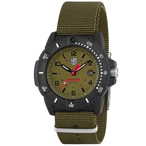 Pre-owned Luminox 3617.set Men's Navy Seal 3600 Series Green Dial Strap Watch