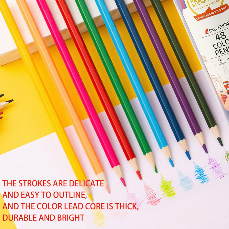 72 Oil Based Colored Pencils Set | Protected and Organized in Presentation Tin B