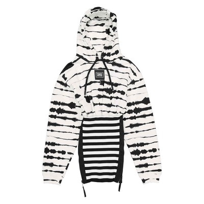 Pre-owned Burberry Watercolour Print Reconstructed Cotton Hoodie, Size X-small In White