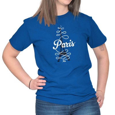 Paris Eiffel Tower French Fashion Travel Gift Womens Short Sleeve Crewneck Tee