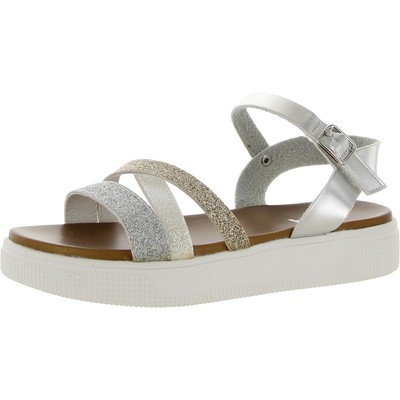 

Сандалии Mia Kids Girls Moriah Silver на платформе 3 Medium (B,M) Little Kid 6477, Silver multi