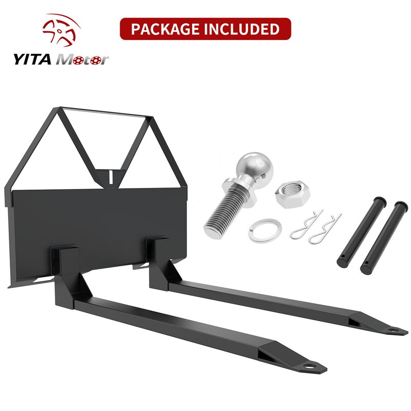 46" 2600lbs Quick Tach Pallet Forks Attachmemt for Tractor Skid Steer Heavy Duty