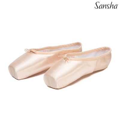 Sansha pointe shoes D100SL CLARA + FREE  gel pads+ FREE satin ribbon