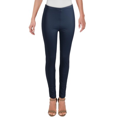 

Плюшевые женские темно-синие леггинсы из искусственной кожи с эластичной резинкой на талии  BHFO 4241, Navy