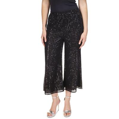MICHAEL Michael Kors Женские укороченные брюки с широкими штанинами и блестками Petites BHFO 7801