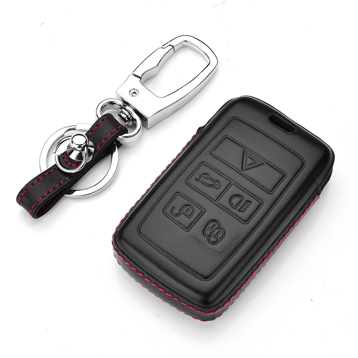 5 buttons Leather Key Case Cover Key Chain For Land Rover Range Rover