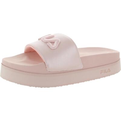 

Fila Womens Morro Bay Zeppa F Pool Slip-on Platform Sandals Shoes BHFO 4824, Chalk pink, Morro Bay Zeppa F