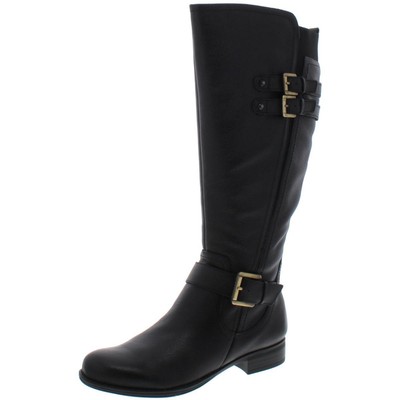 Naturalizer Женские кожаные сапоги Jessie с широкими икрами для верховой езды Обувь BHFO 8502