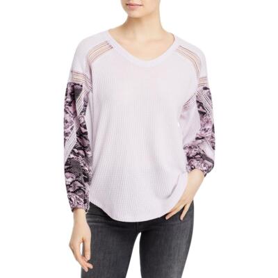 

Женская рубашка с круглым вырезом в одну нить, пуловер, топ BHFO 4685, Lavender fog