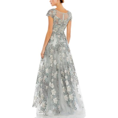 Женское зеленое вечернее платье Mac Duggal с металлическими украшениями, 10 BHFO 9113