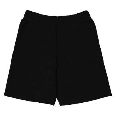 MOSCHINO MOSCHINO MEN'S BLACK ALLOVER LOGO DRAWSTRING SHORTS