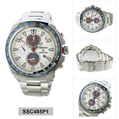 Seiko Prospex Blue Men's Watch - World time / Solar SSC485P1 | WatchCharts