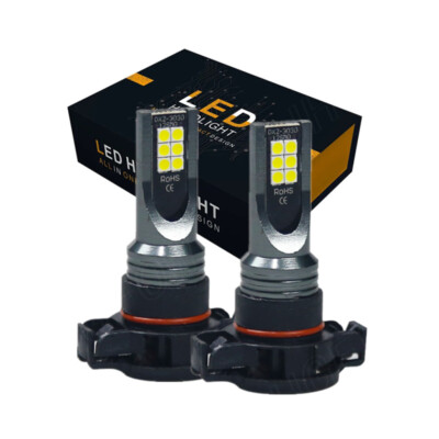 5202/H16 LED Fog Lights 6000K Bulbs For Chevy Silverado 1500 2500 HD 2007-2015