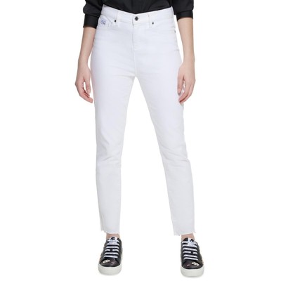 Женские джинсы-скинни Karl Lagerfeld Paris из белого денима с необработанным подолом 4 BHFO 4962