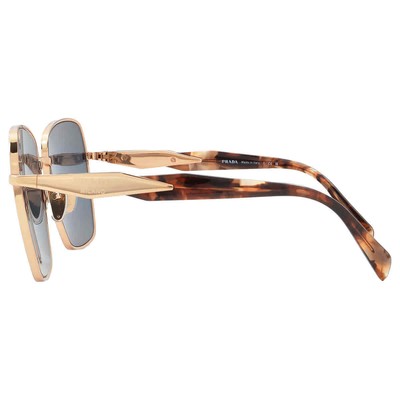 Pre-owned Prada Dark Grey Butterfly Ladies Sunglasses Pr 64zs Svf09t 57 Pr 64zs Svf09t 57 In Gray